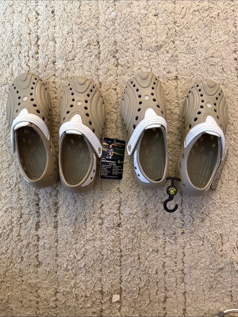 NWT 2 Pair Dawgs Golf Spirit Lightweight Kids Golf Shoes with Adjustable Strap